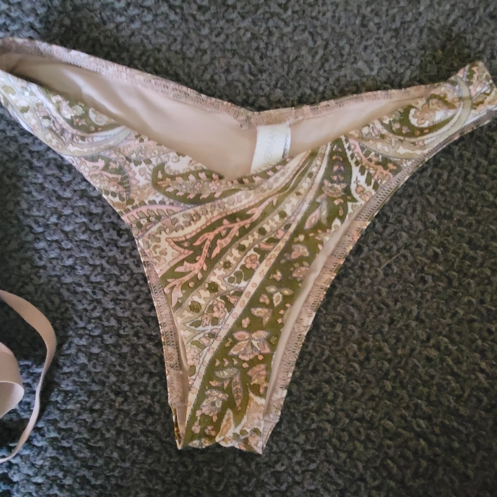 Zimmermann Green and Pink Paisley Pantieszi New Without Tag
